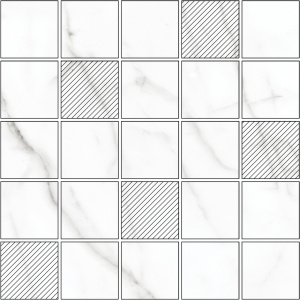 Мозаика Black&White белая 307x307 с sugar-эффектом K-60/CR(LR)/m14