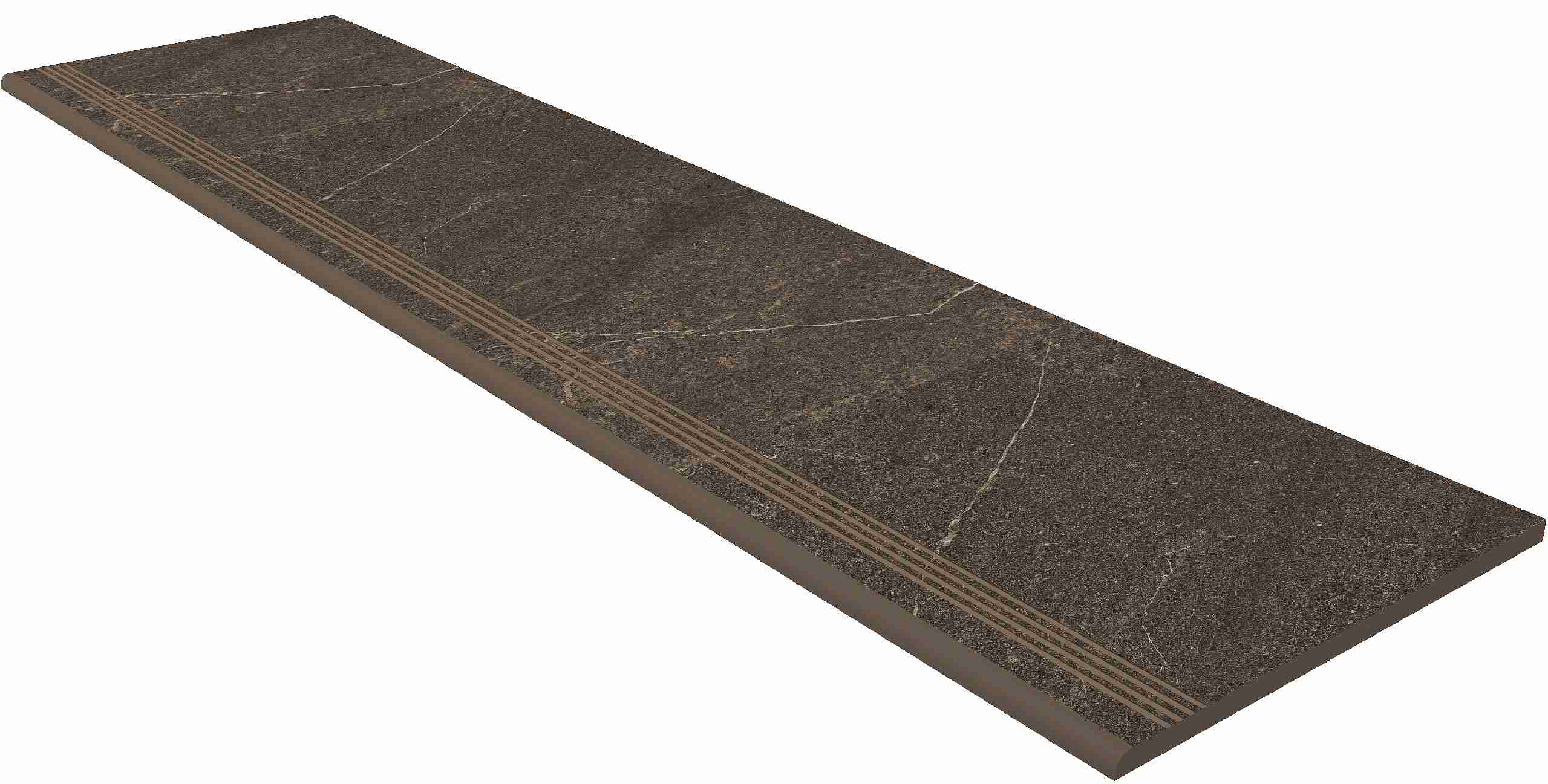 Ступень Gabbro Brown 300x1200 неполированная с насечками GB04 Ступень Gabbro Brown 300x1200 неполированная с насечками GB04 фото