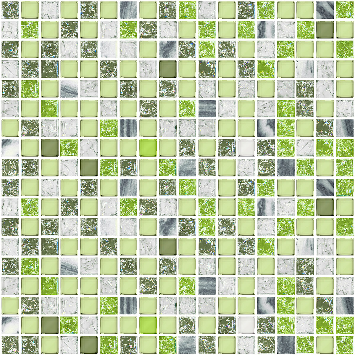 Мозаика Элара Верде 300x300 зеленая фото