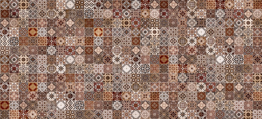 Плитка настенная Hammam 200x440 коричневая HAG111 фото