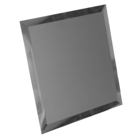 Плитка зеркальная Квадрат 250x250 графит матовый (с фацетом 10 мм) Плитка зеркальная Квадрат 250x250 графит матовый (с фацетом 10 мм) фото