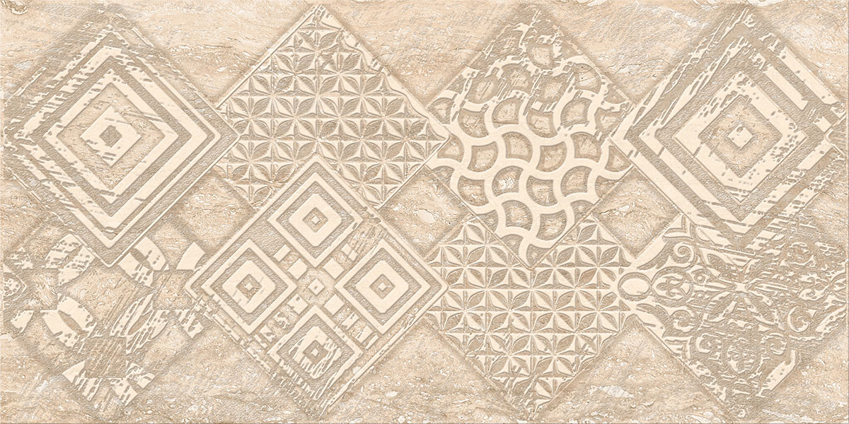 Декор настенный Ascoli Beige Geometria 315x630 бежевый фото