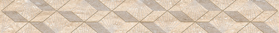 Бордюр настенный Ascoli Beige Diamond 75x630 бежевый фото