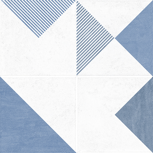 Керамогранит Metafor Décor Azul 500x500 синяя фото