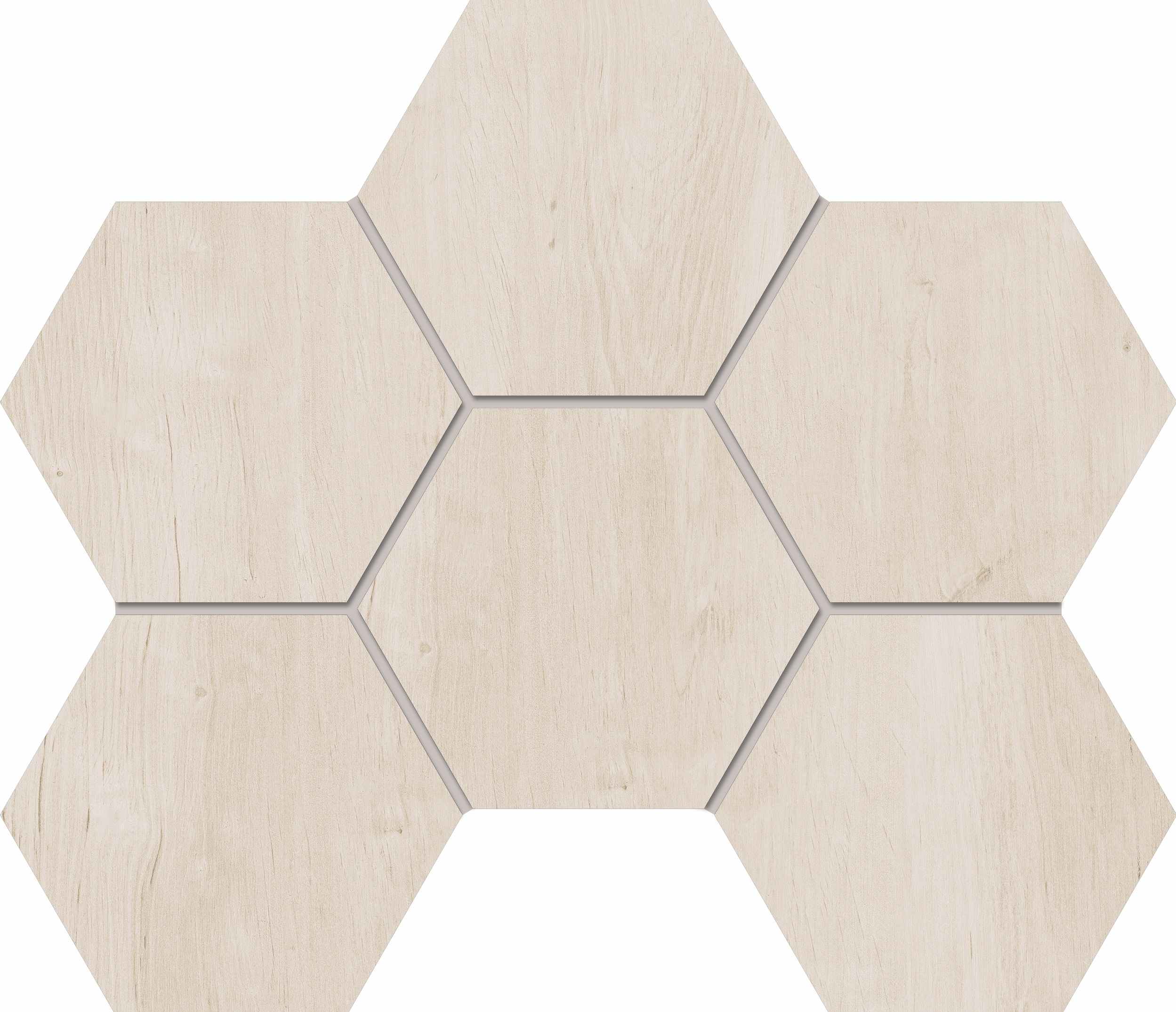 Мозаика Soft Wood Nordic Hexagon 250x285 неполированная SF01 фото