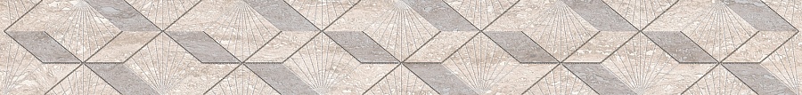 Бордюр настенный 75x630 Ascoli Grey Diamond серый фото