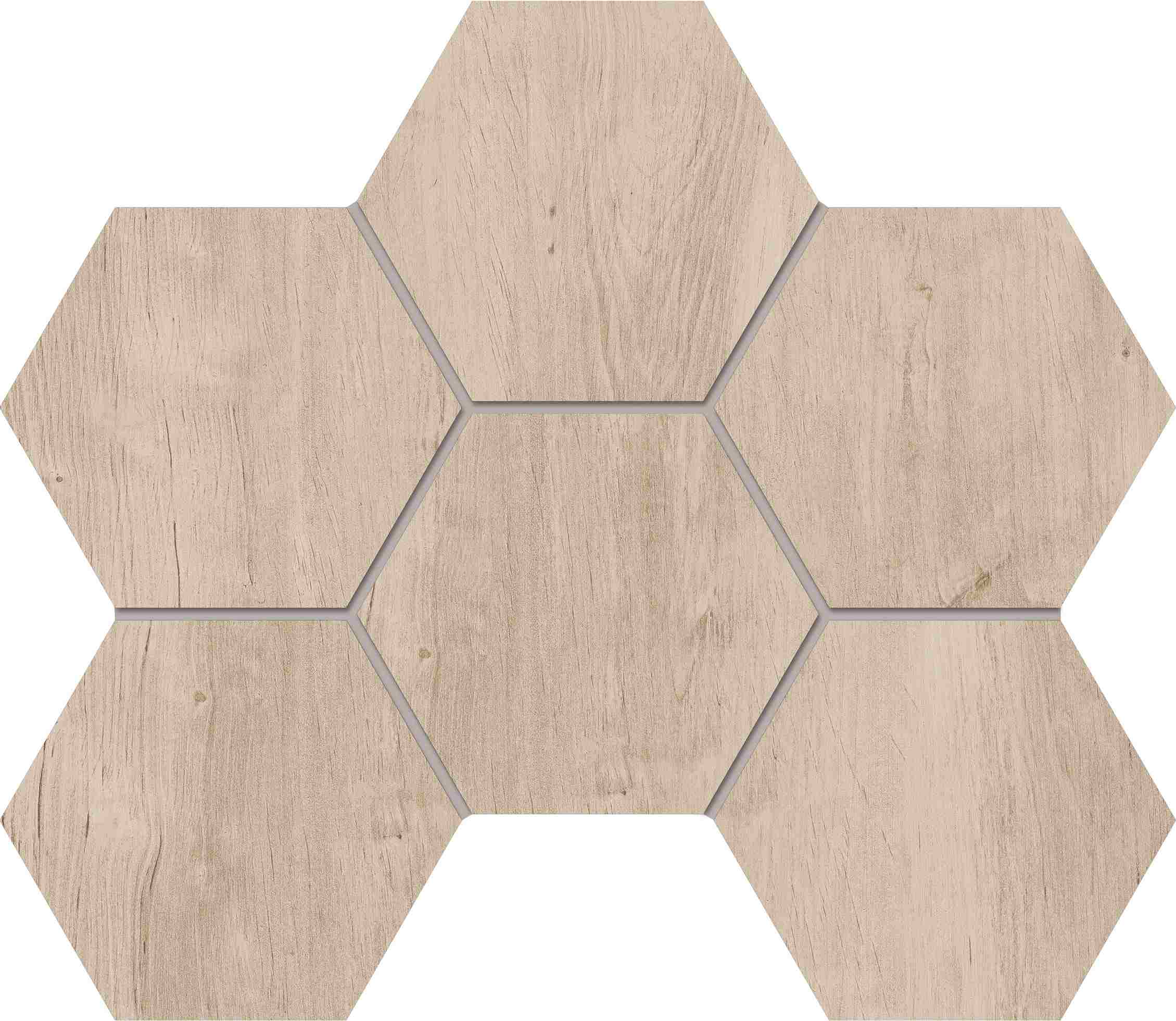 Мозаика Soft Wood Creamy Hexagon 250x285 неполированная SF02 фото
