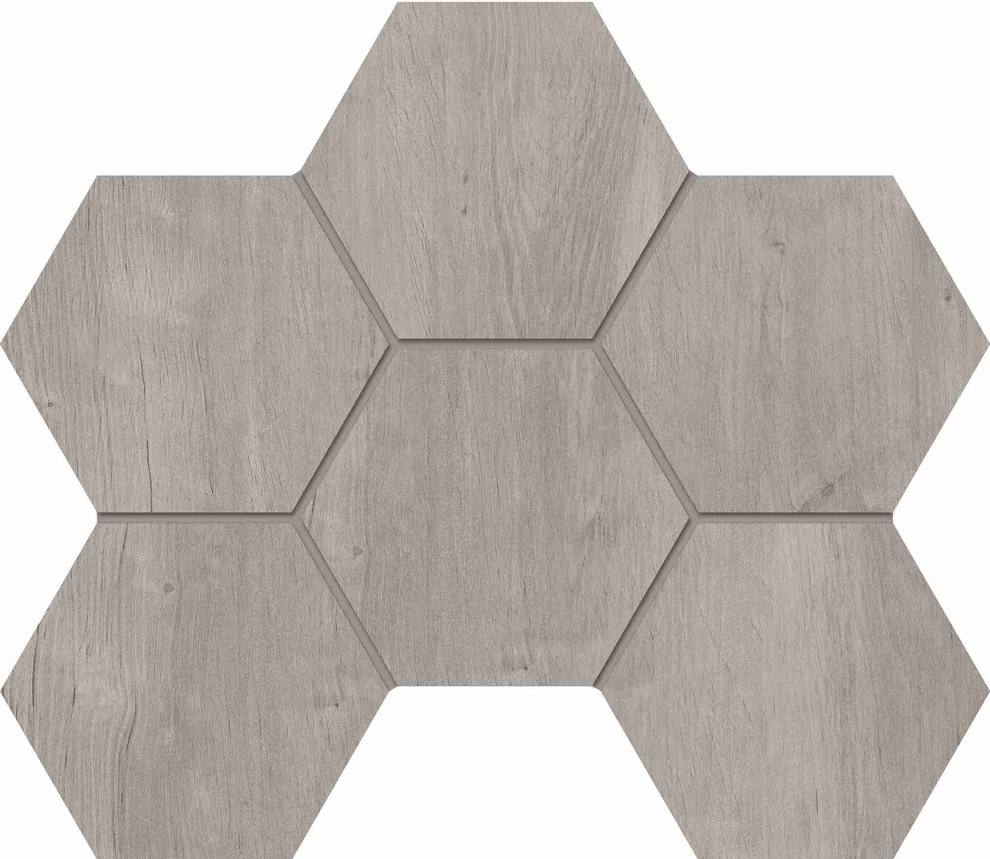 Мозаика Soft Wood Grey Hexagon 250x285 неполированная SF03 фото