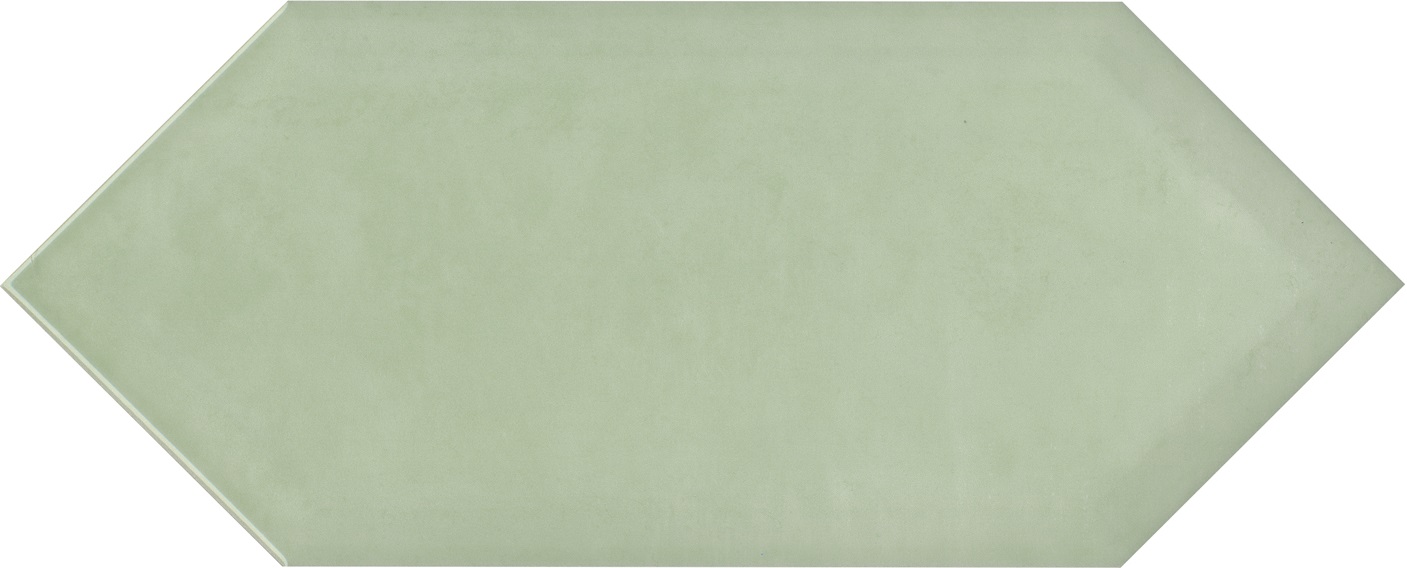 Плитка настенная Фурнаш 140x340 грань светло-зеленая 35026 фото