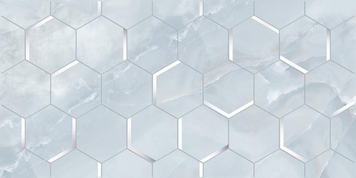 Декор настенный Onice Forma Blu 315x630 голубой фото