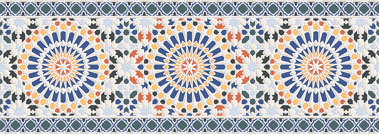 Плитка настенная Menara Decor Pilar 251x709 синяя фото