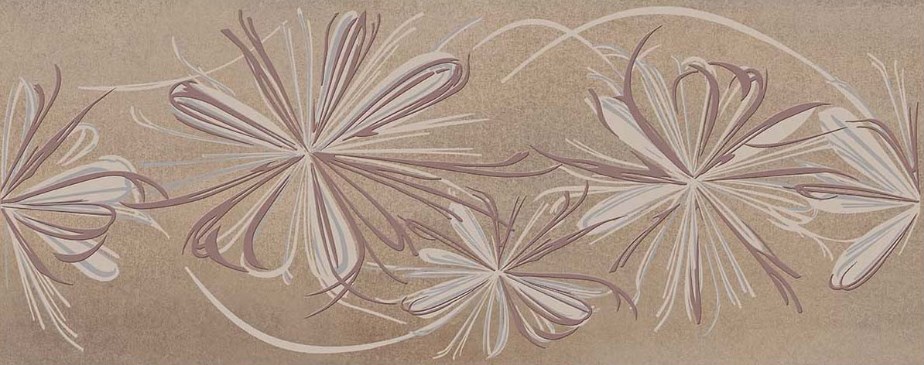 Декор настенный Sonnet Beige Flower 201x505 бежевый фото